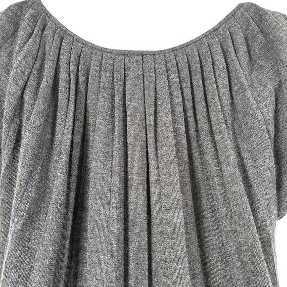 Ann Taylor Loft Womens Gray Wool Blend Pleated Blouson Sweater Dress Knit sz M - Picture 15 of 16